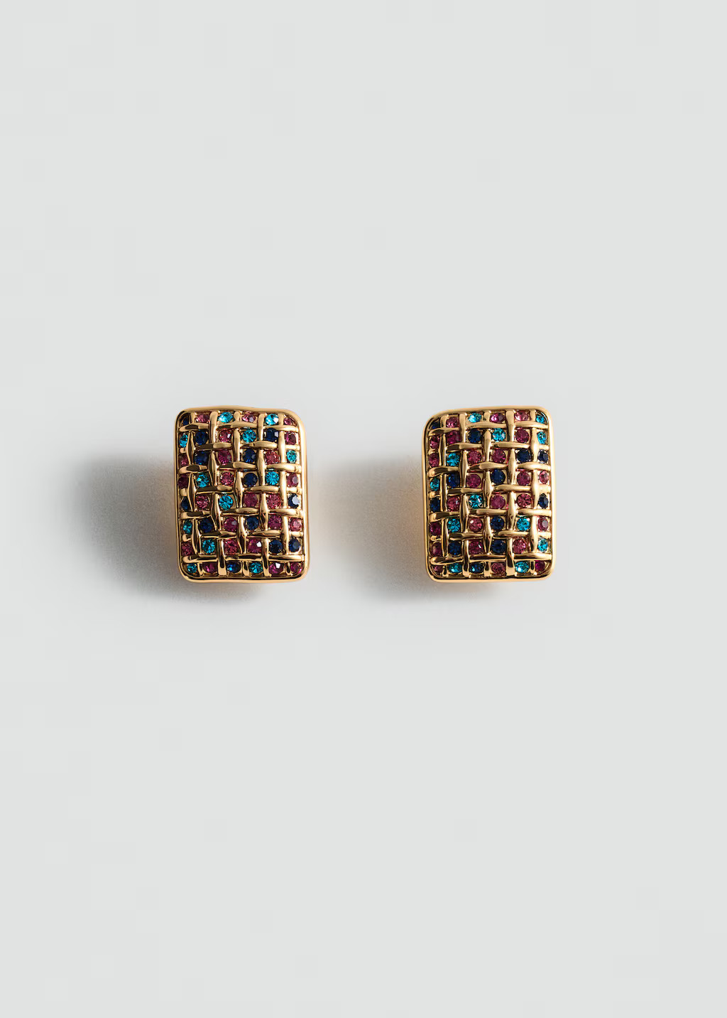 Geometric crystal earrings - Women | MANGO USA | Mango (US/MX/AU)