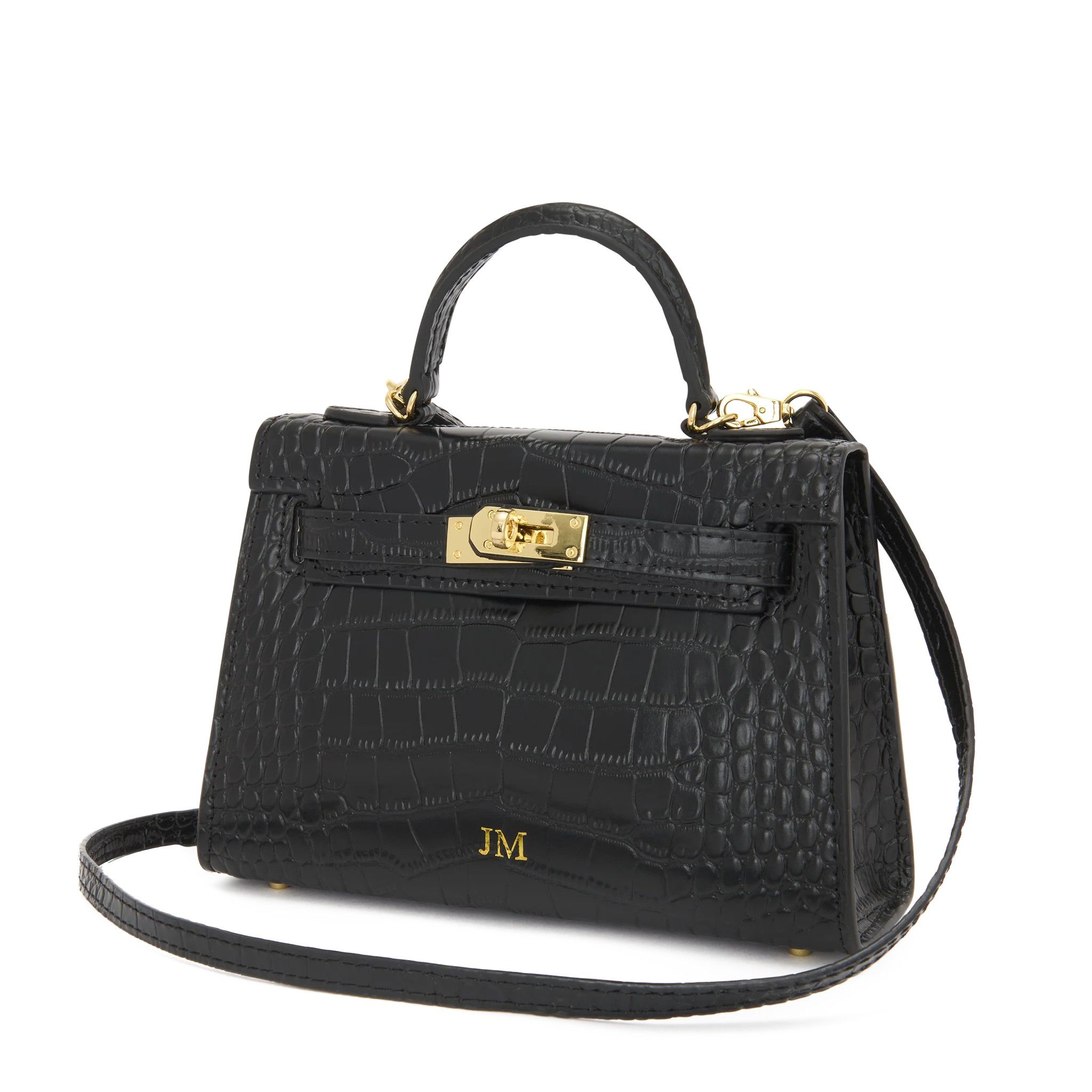 Lily & Bean Hettie The Croc Style Mini Bag -Black | Lily and Bean