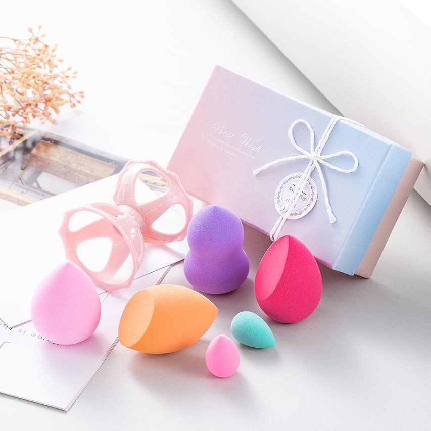 AOA Studio Collection Makeup Sponge Set Makeup Blender Latex Free and High-definition Set of 6 Makeu | Amazon (US)