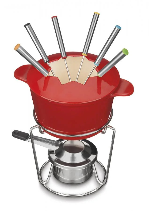 Cuisinart Cast Iron 13-Pc Fondue Set - Red | Walmart (US)