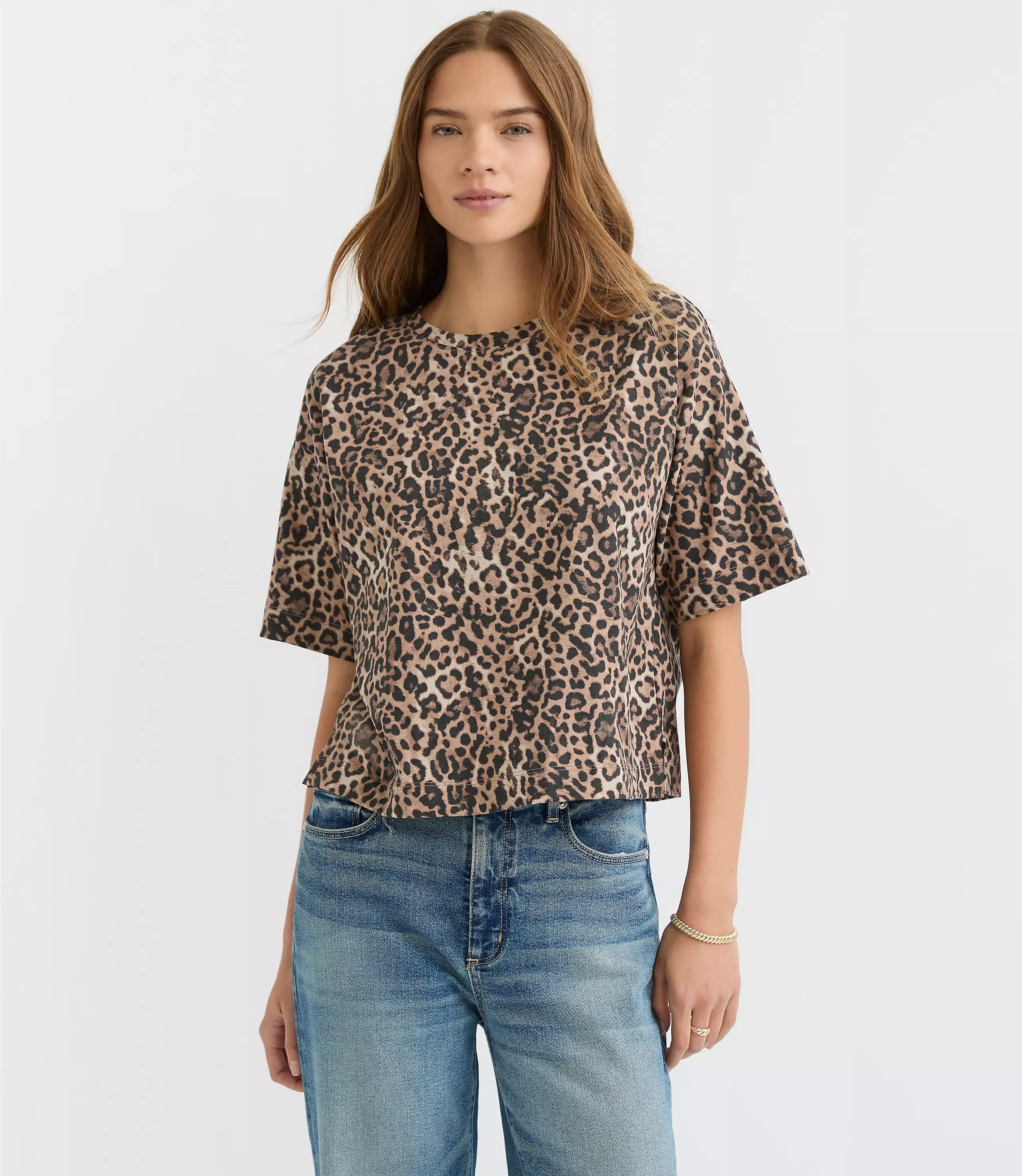 Leopard Print Modern Tee | LOFT