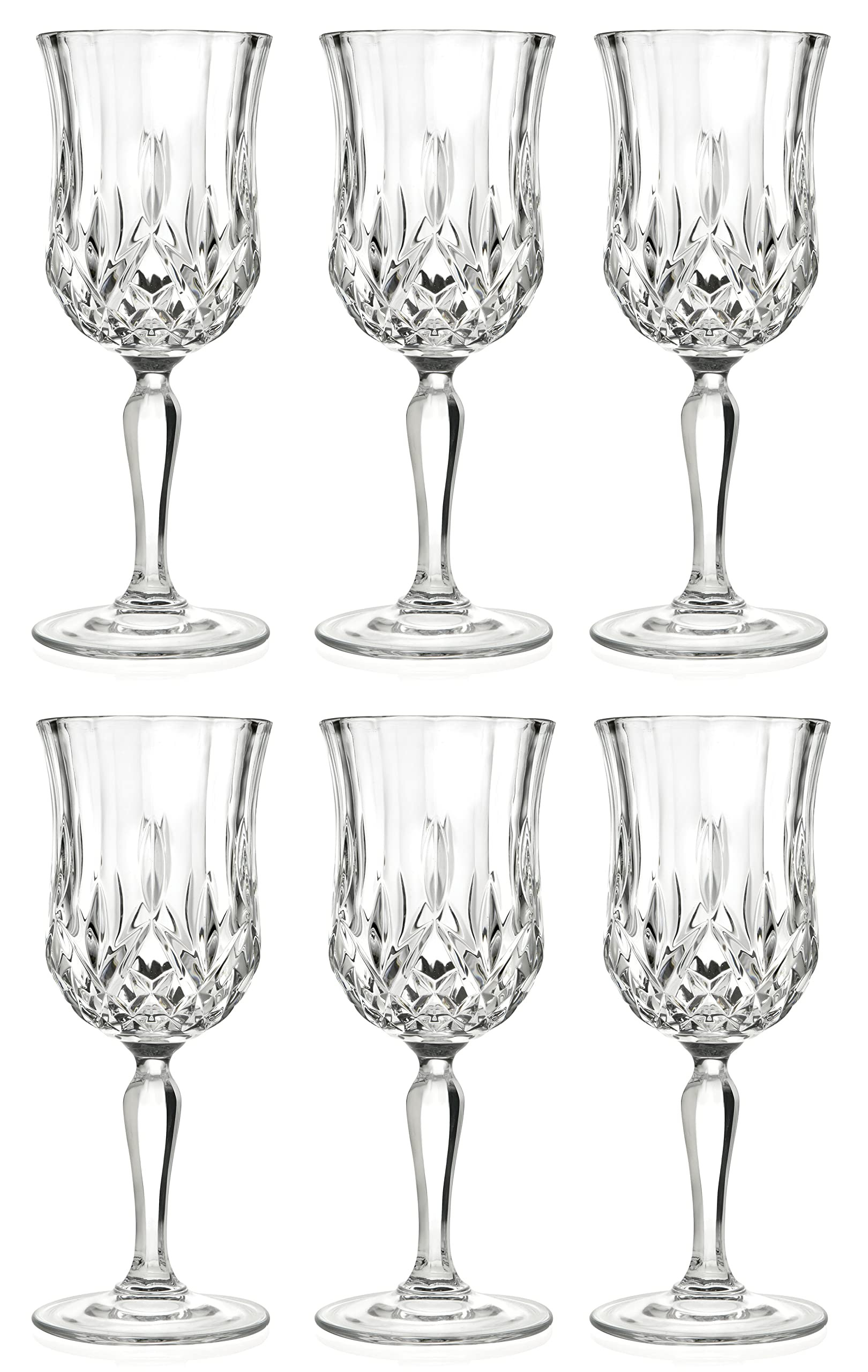 Barski Wine Glass - Goblet - Red Wine - White Wine - Water Glass - Stemmed Glasses - Set of 6 Gob... | Amazon (US)