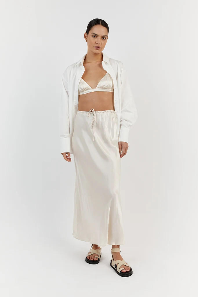 BOBBY PEARL SATIN BRALETTE | DISSH