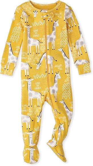 The Children's Place Single Unisex Baby and Toddler Snug Fit Cotton Zip-Front One Piece Footed Pa... | Amazon (US)