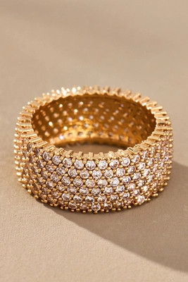 Ettika Crystal Thick Band Ring | Anthropologie (US)