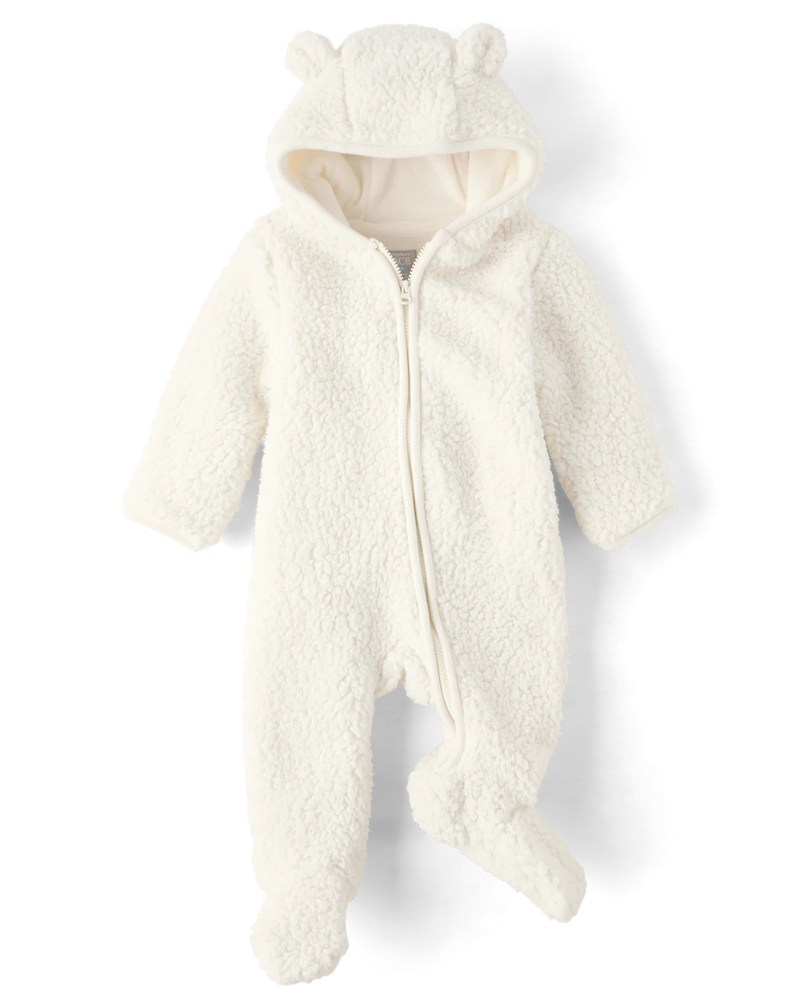 Baby Bear Sherpa Microfleece Lined Bunting - white | The Children's Place