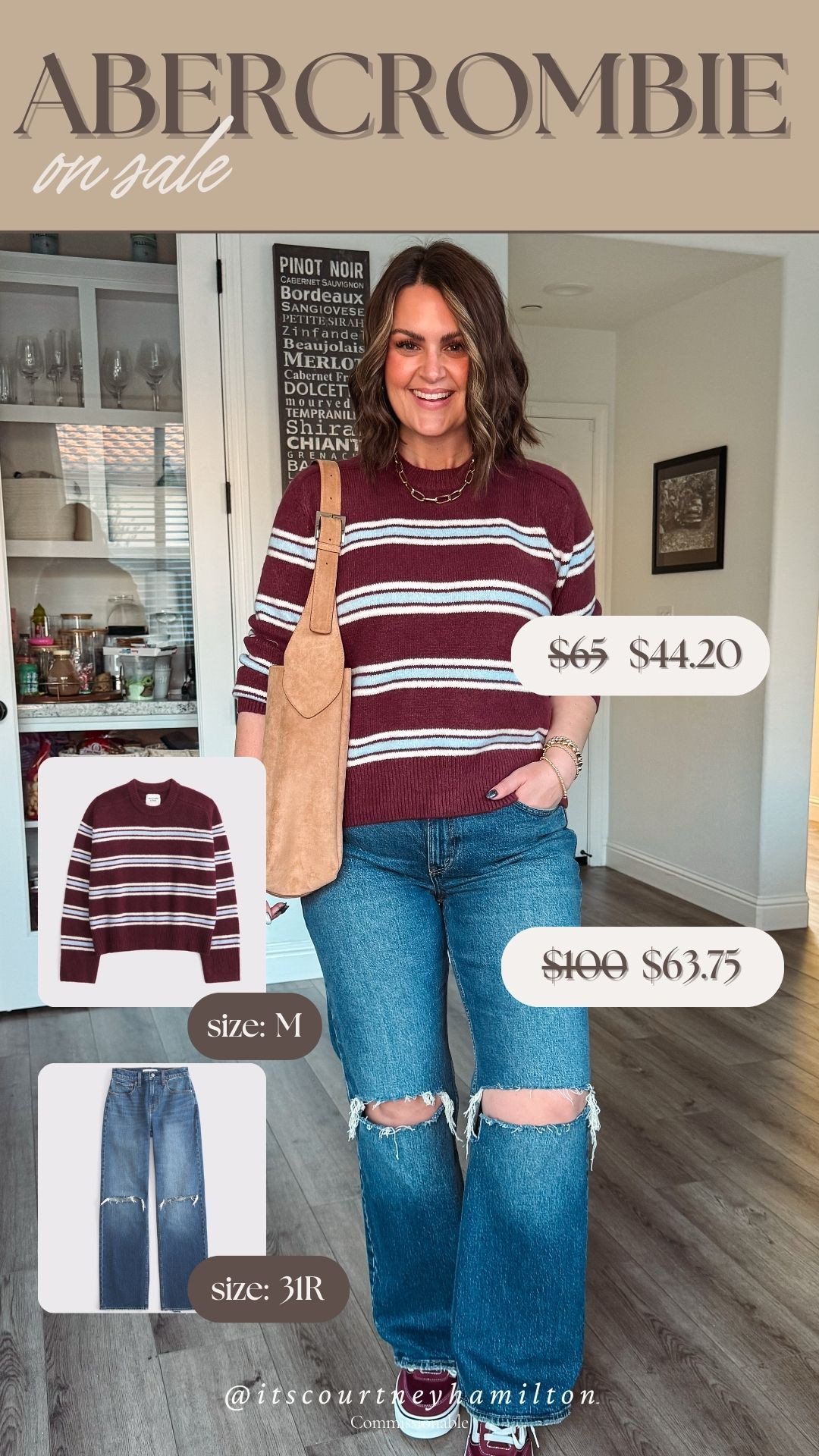 Abercrombie is having a 25-40% off sale on all denim! Use code DENIMAF for an extra 15% off your order!! Wearing a medium in the sweater an a 31R in the jeans!

sale alert, casual outfit, curve love jeans, wideleg jeans, sweater, winter fashion, spring fashion, new arrivals, courtney hamilton 

 #LTKSeasonal #LTKSaleAlert #LTKMidsize