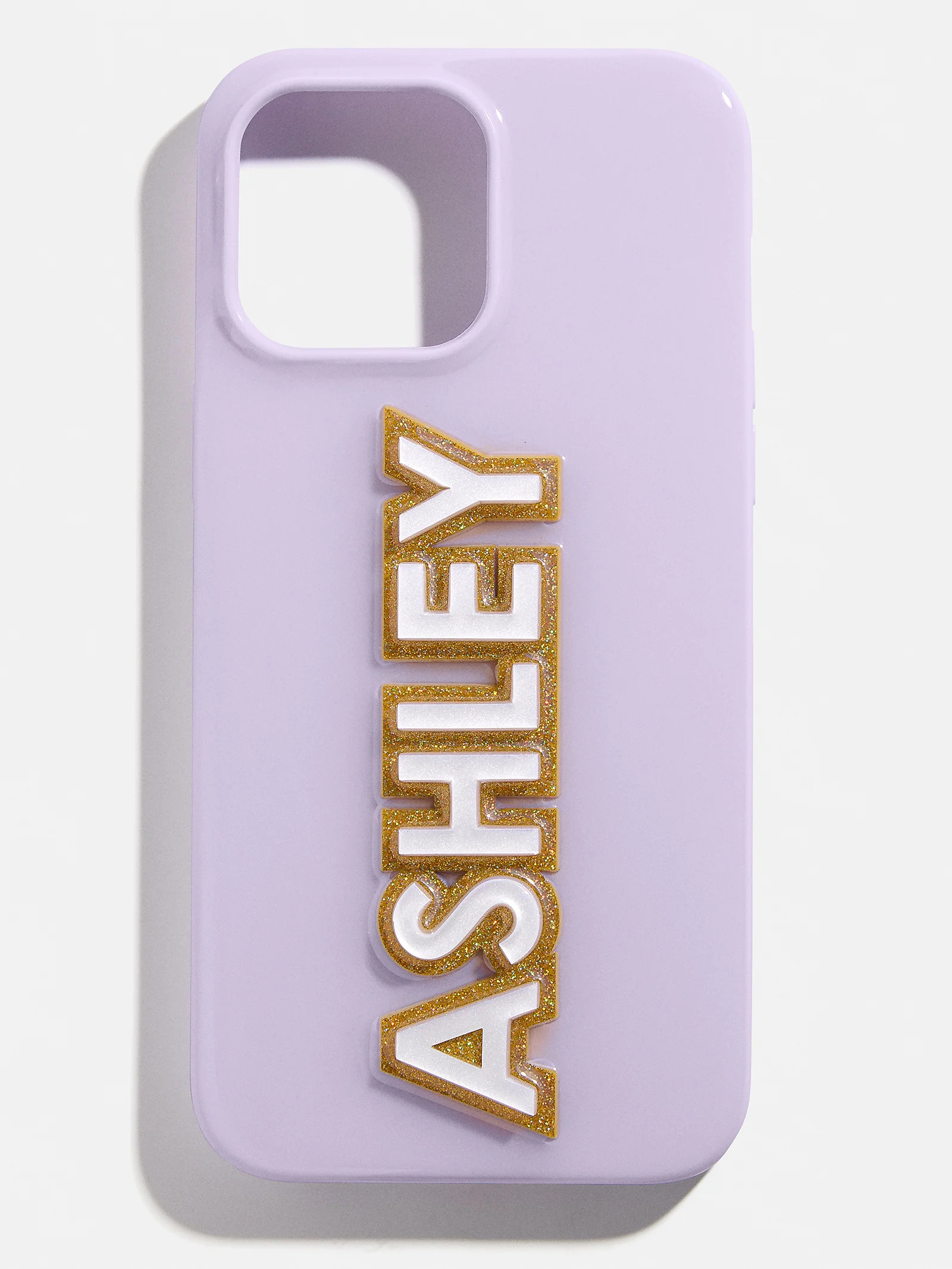 Block Font Custom iPhone Case - Lavender/White | BaubleBar (US)