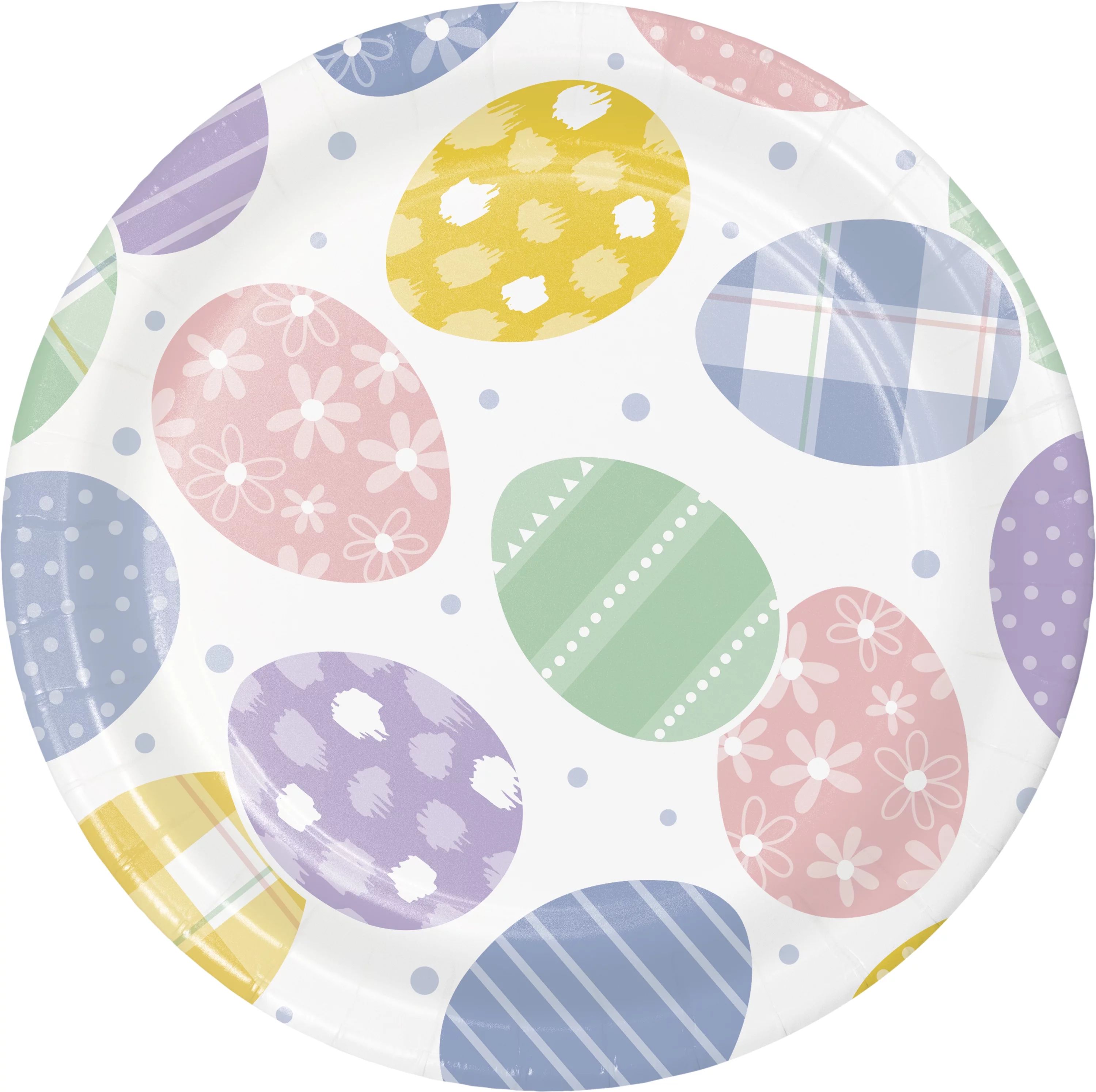 Way to Celebrate! Easter Eggs Dessert Paper Plates 7" 8 Ct Multicolor | Walmart (US)