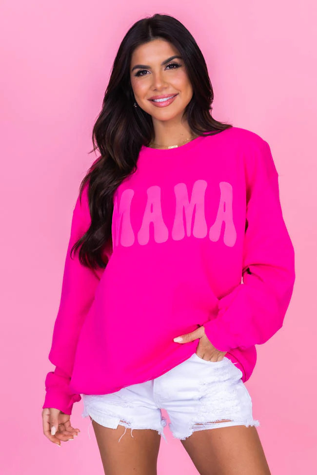 Mama Pink Hot Pink Graphic Sweatshirt | Pink Lily
