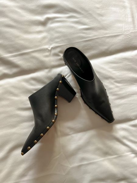 Splurged on these Black studded Mules for New York! Run tts, super comfy! 

#LTKSale