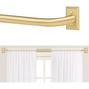 Gold Wrap Around Curtain Rods,Gold Curtain Rods for windows 66 to 120 inch(5.5-10Ft),Adjustable B... | Amazon (US)