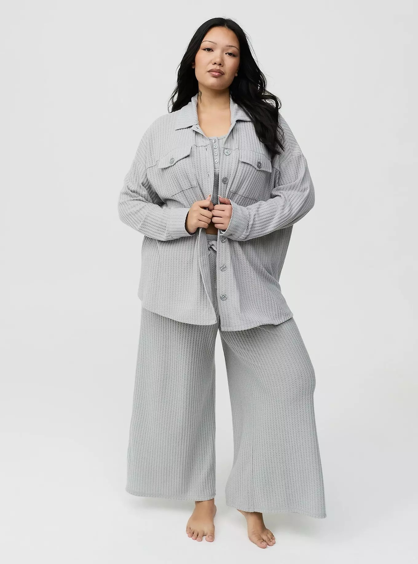 Waffle Oversized Lounge Shacket | Torrid (US & Canada)