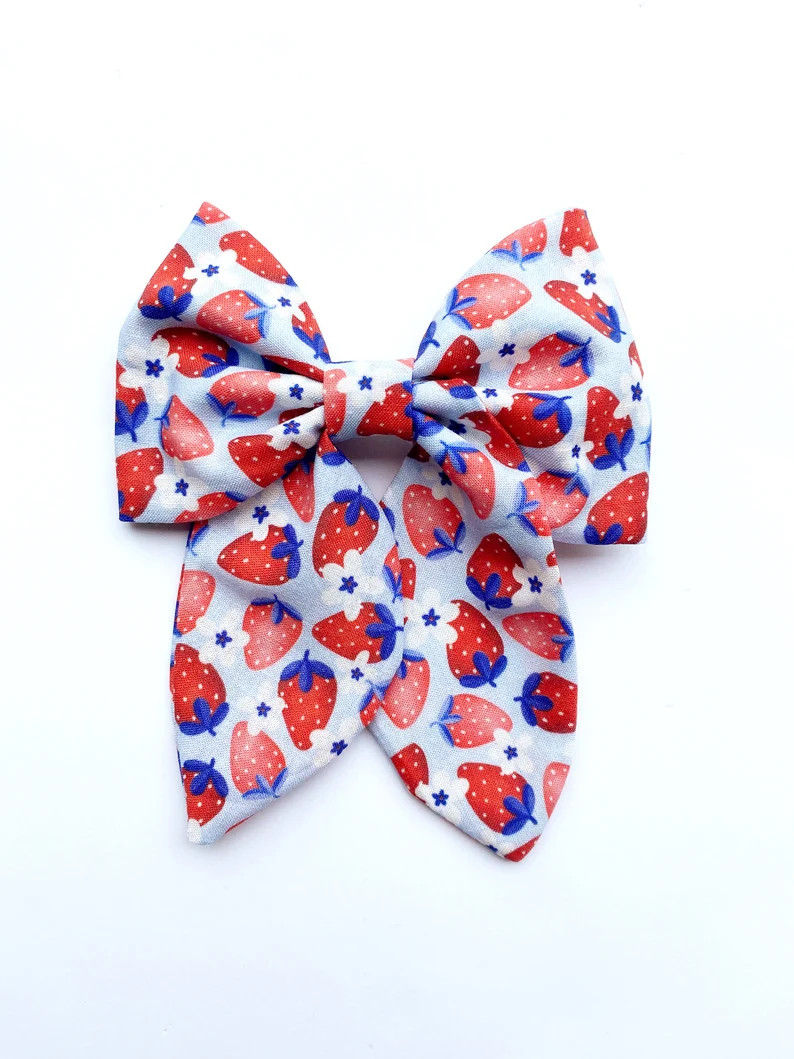 Classic Hair Bows | Large Bows | Summer Hair Bows | Girls July 4th Bow | Hand Tied Bow | Kids Hai... | Etsy (US)