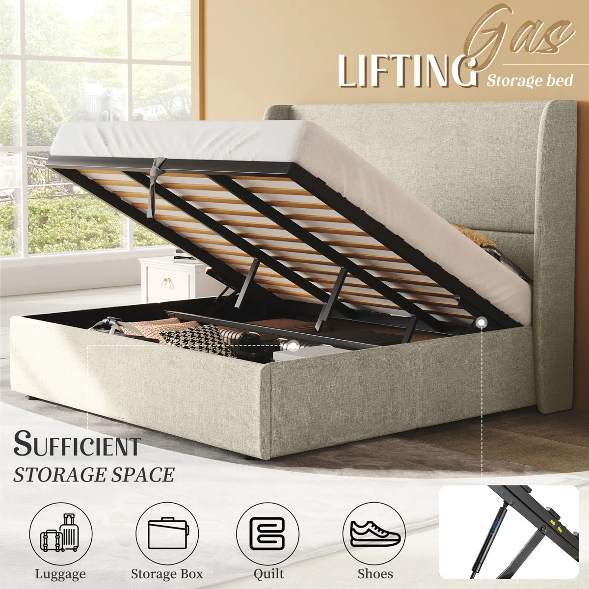 Brooklinn Upholstered Platform Storage Bed | Wayfair North America
