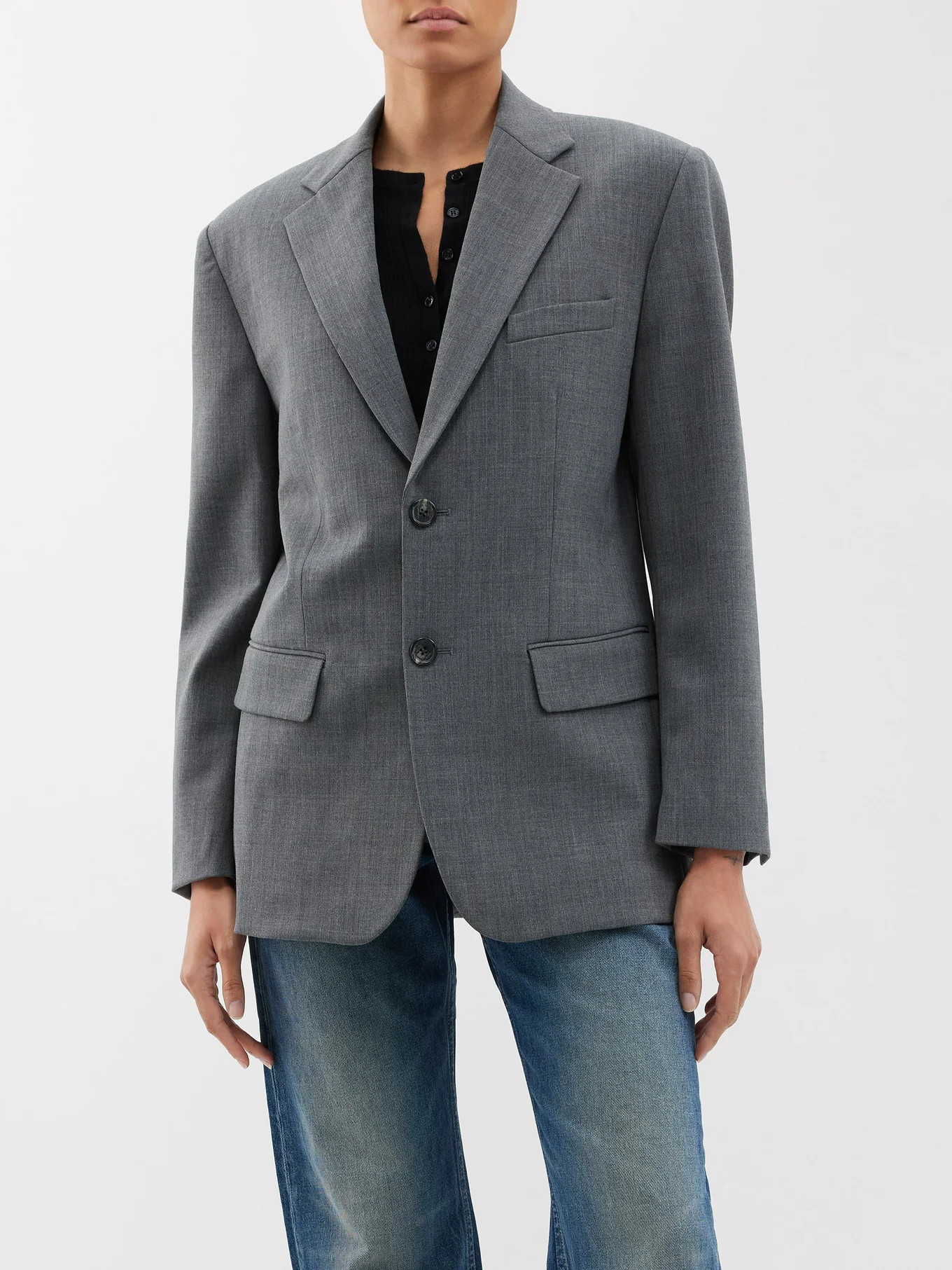Boyfriend single-breasted jersey suit jacket | Nili Lotan | Matches (US)