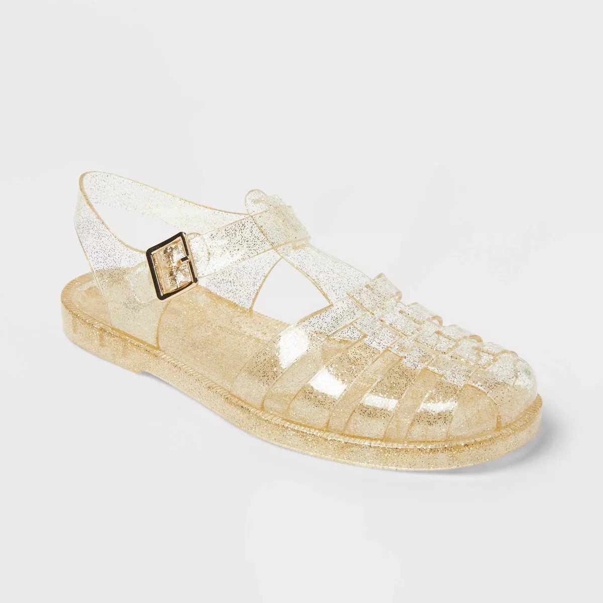 Women's Poppy Ankle Strap Jelly Sandals - Wild Fable™ Light Gold | Target