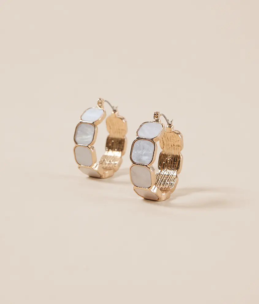 Mother Of Pearl Hoop Earring | Buckle