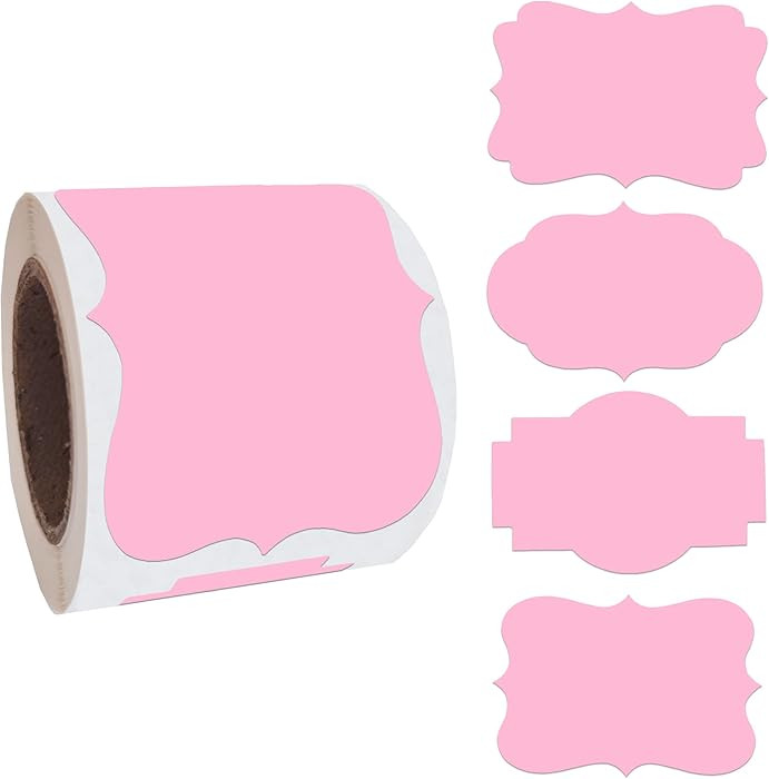 2 x3 Pink Label Stickers, Self-Adhesive Gift Tag Stickers, Write on Blank Labels for Essential Oi... | Amazon (US)