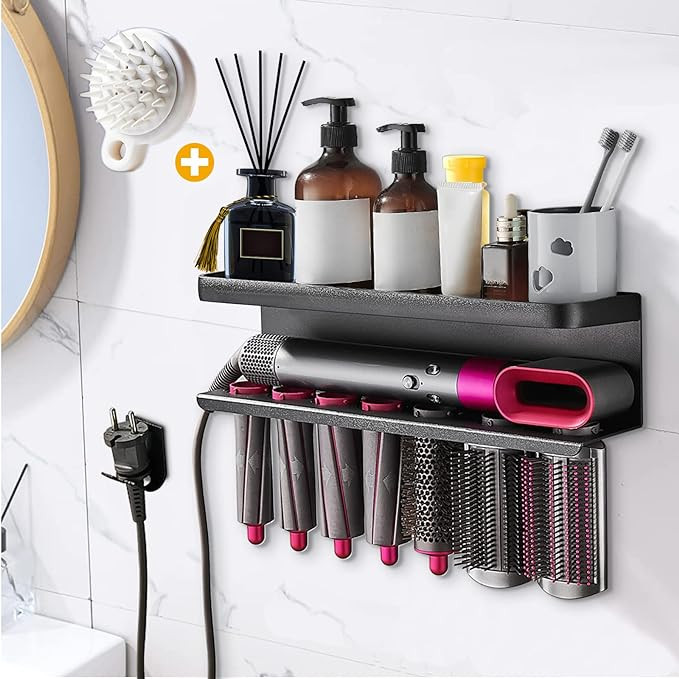 Airwrap Storage Holder Compatible with Dyson Airwrap Curling Iron Wall Mounted Storage Rack Holde... | Amazon (US)