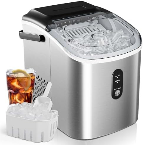 EUHOMY Ice Maker Countertop, Portable Ice Machine with Carry Handle, 26.5lbs Per Day, 9 Cubes in ... | Amazon (US)