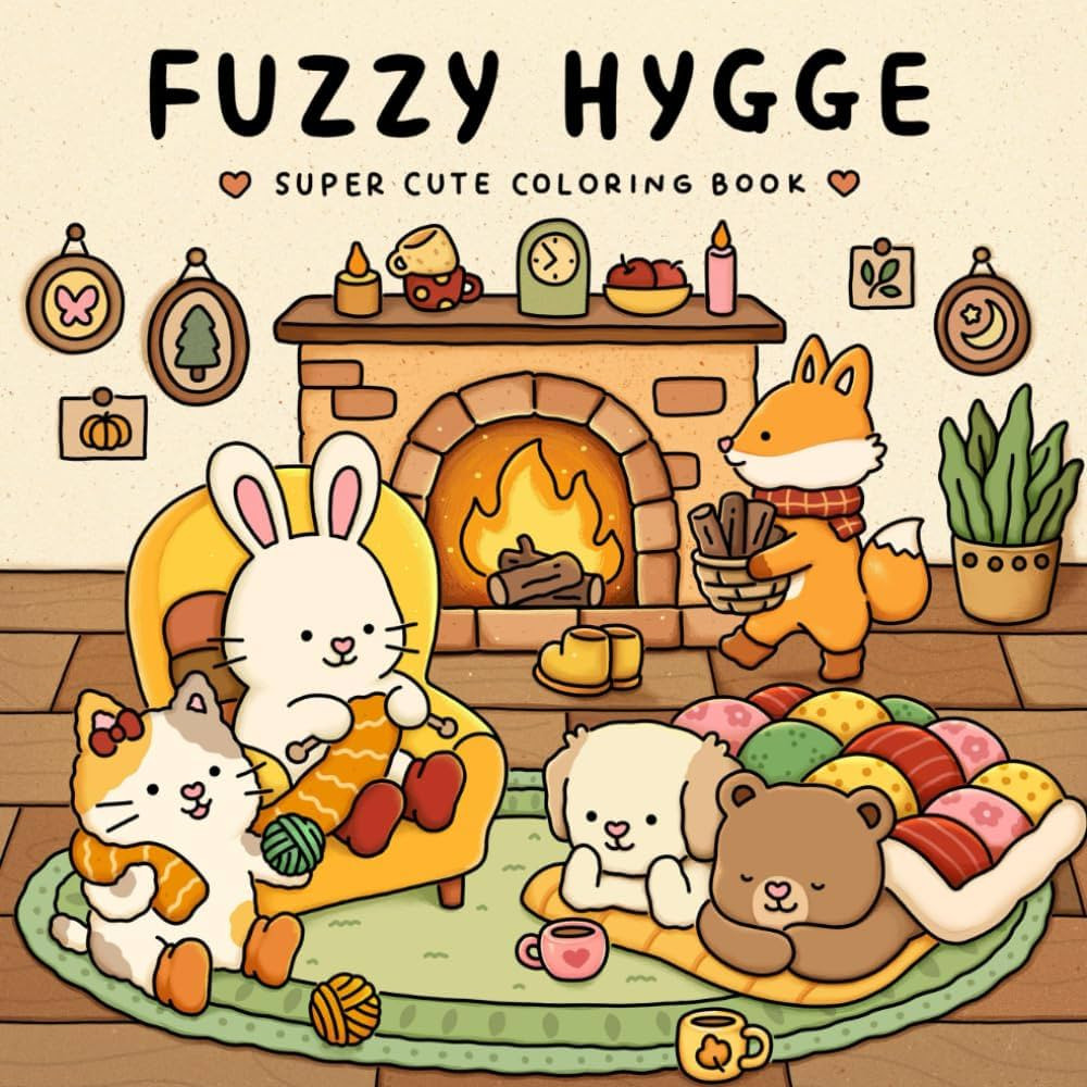 Fuzzy Hygge: Cute and Cozy Coloring Book for Adults & Teens Featuring Adorable Animals Characters... | Amazon (US)
