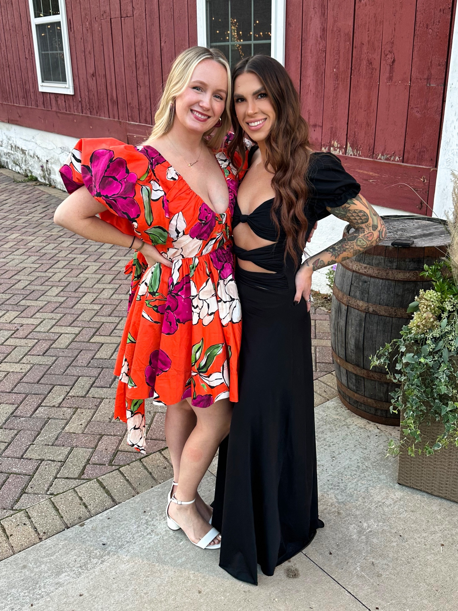 Most compliments I’ve ever gotten on a dress. Rented from nuuly! Here’s a $20 off code: 

https://fbuy.io/nuuly/emily953%20

The brand is Aqua Bendita called Bali Maxi dress. Tried to find similar looks to tag! #weddingguestdress #barnwedding #fallweddingguest #fallweddingguestdress 