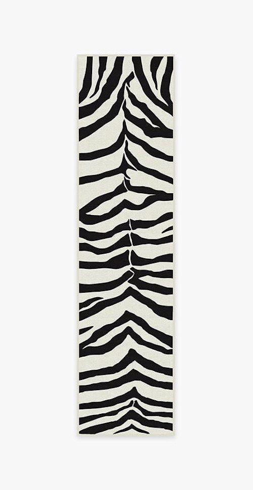 Zebra Black Rug | Ruggable