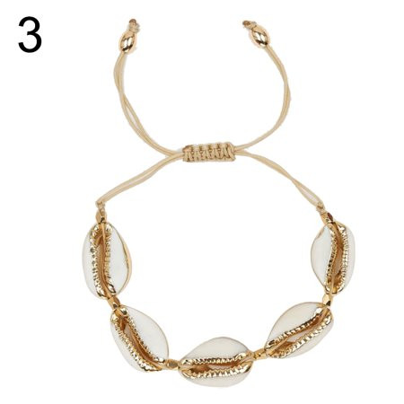 LEAQU 1pcs Adult Women Bohemia Cowrie Shell Bracelet Summer Beach Handmade Bangle Jewelry Gift Brace | Walmart (US)