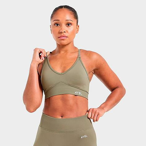 AYBL Women's Adapt Seamless Strappy Light-Support Sports Bra in Olive Size: XL | Finish Line (US)