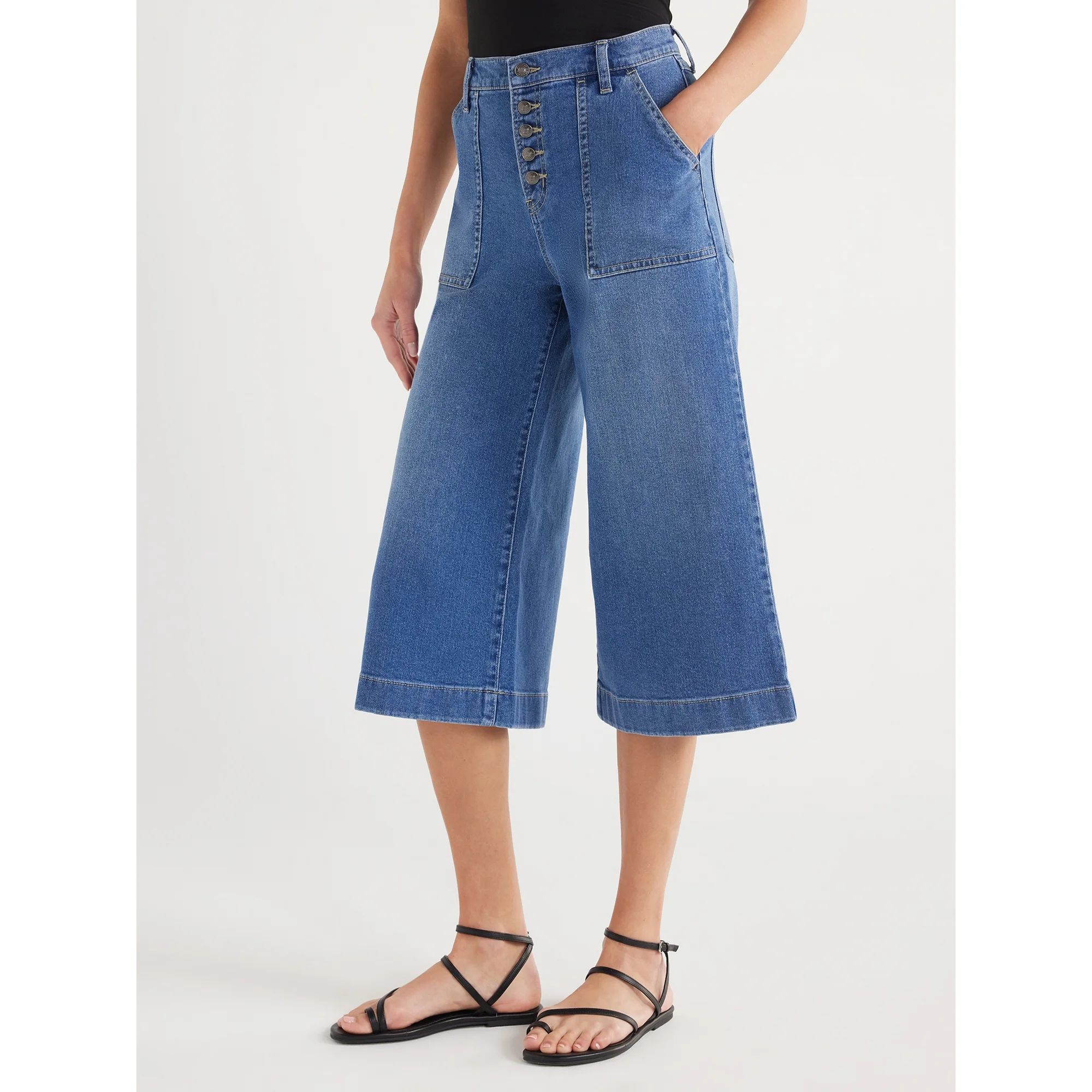 Scoop Women's Utility Culotte Pants, Sizes 0-18 - Walmart.com | Walmart (US)