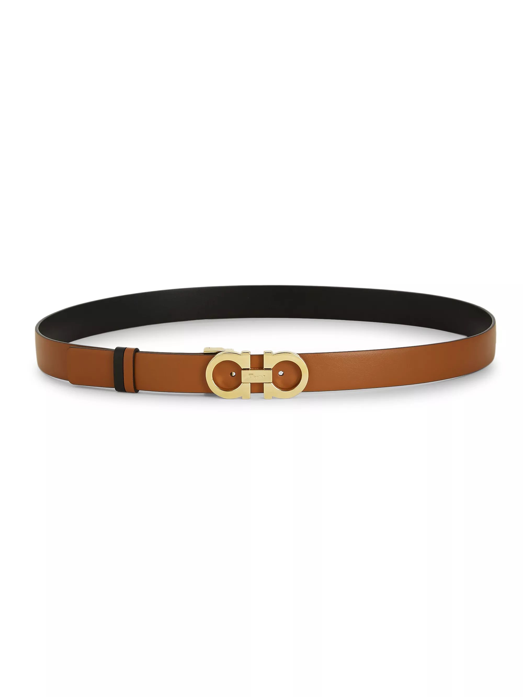 Gancini Buickle Textured Leather Belt | Saks Fifth Avenue