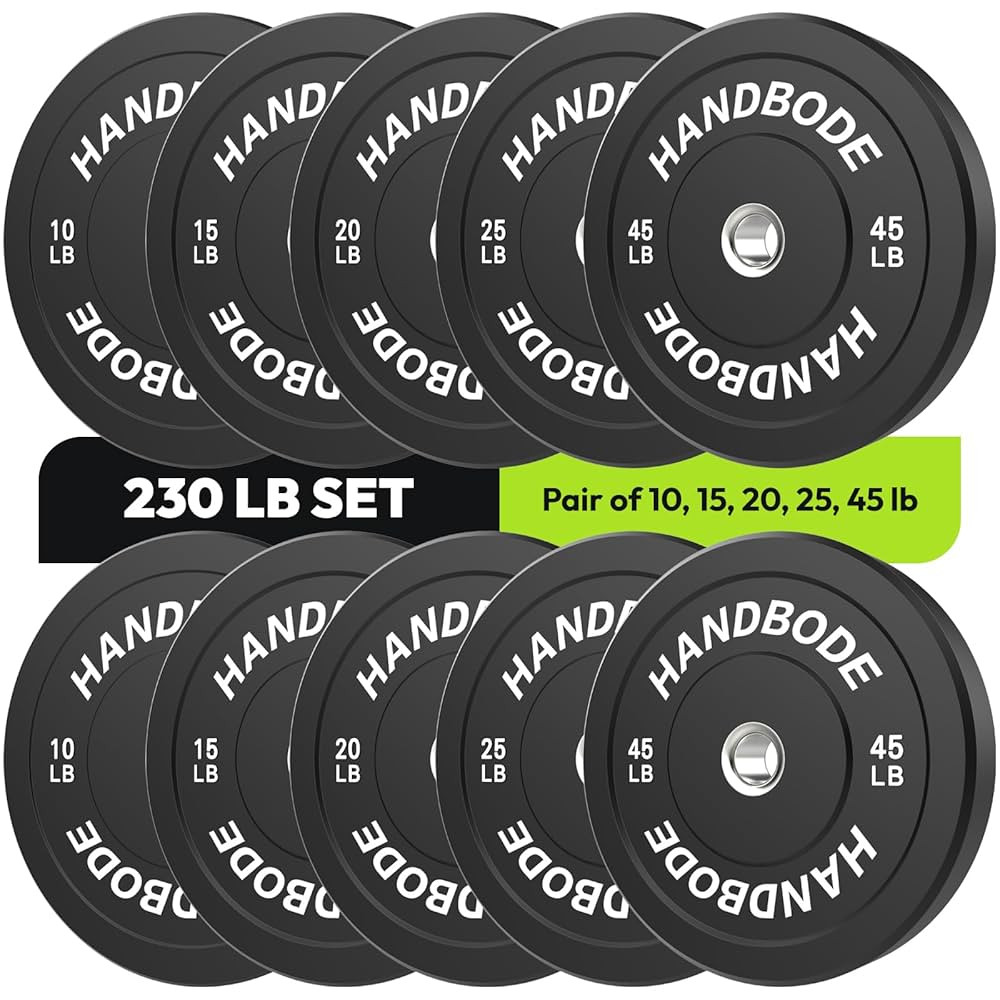 Bumper Plate Olympic Weight Plate Bumper Weight Plate Set 2 - Inch, 10-55 lb Barbell Weight Plate... | Amazon (US)