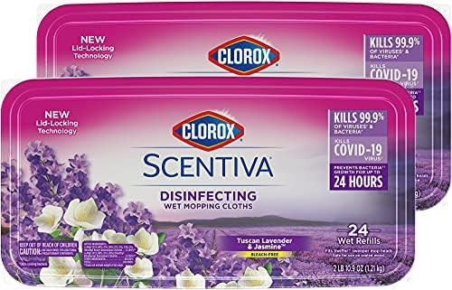 Amazon.com: Clorox Scentiva Disinfecting Wet Mop Pad, Tuscan Lavender&Jasmine, 24 Ct, 2 Pack (Pac... | Amazon (US)