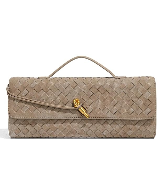 Trendy Woven Evening Clutch Purses Women Underarm Shoulder Handbag Cute Satchels Crossbody Purse ... | Amazon (US)