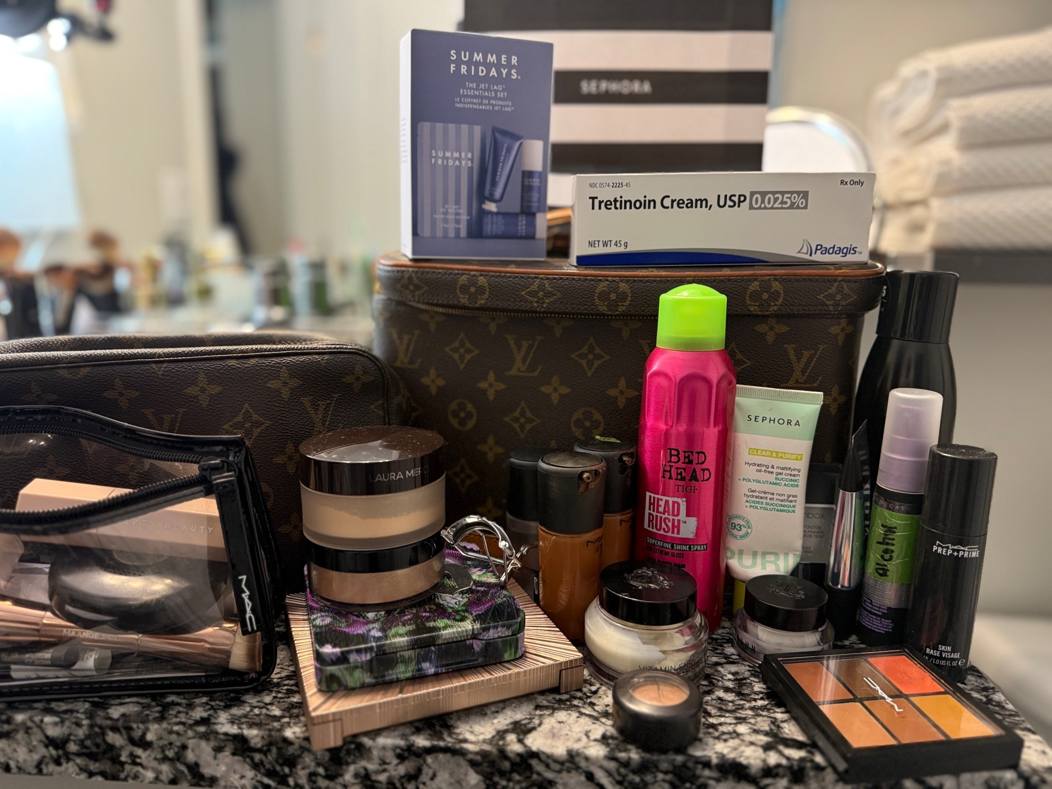 Where are my glam girls  over 40?! How do you organize your make up products and brushes ?! I live in a small space and need tips ‼️ it’s Friday and it’s time for my jet lag treatment after a full week  I picked mine up at sephora and saved 20%!💗#LTKWatchNow

#LTKBeauty #LTKOver40