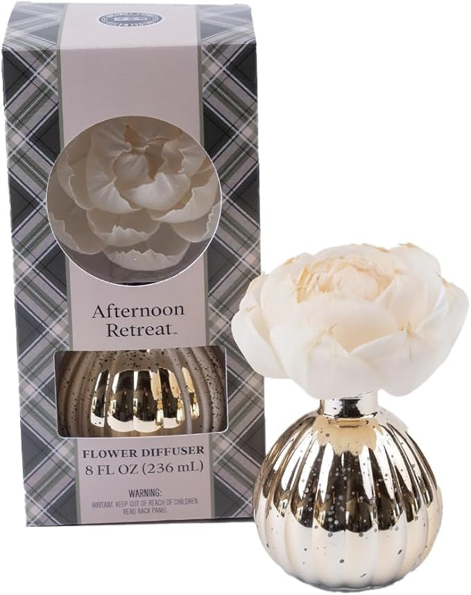 Bridgewater Candle Afternoon Retreat Flower Diffuser | Outdoors Woodsy Scented Diffuser | Metalli... | Amazon (US)