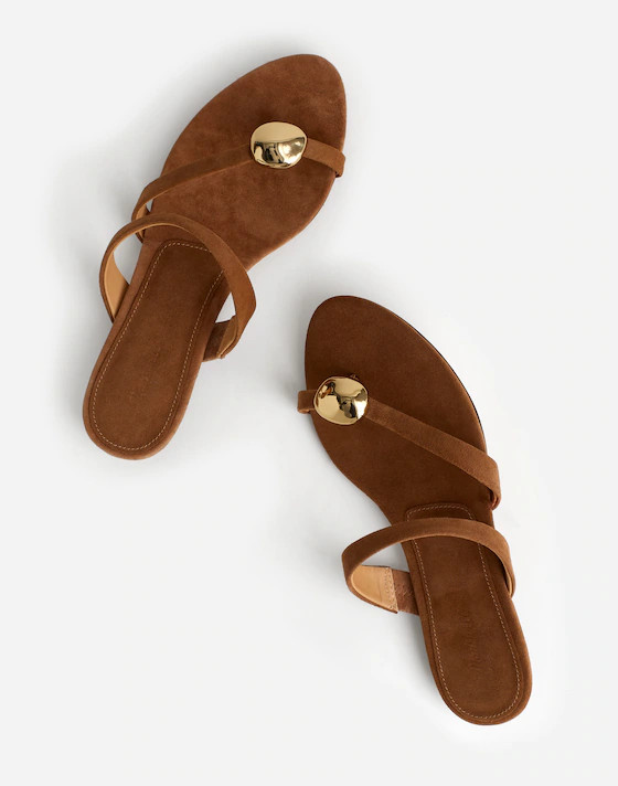 The Mila Organic Hardware Thong Slide Sandal | Madewell