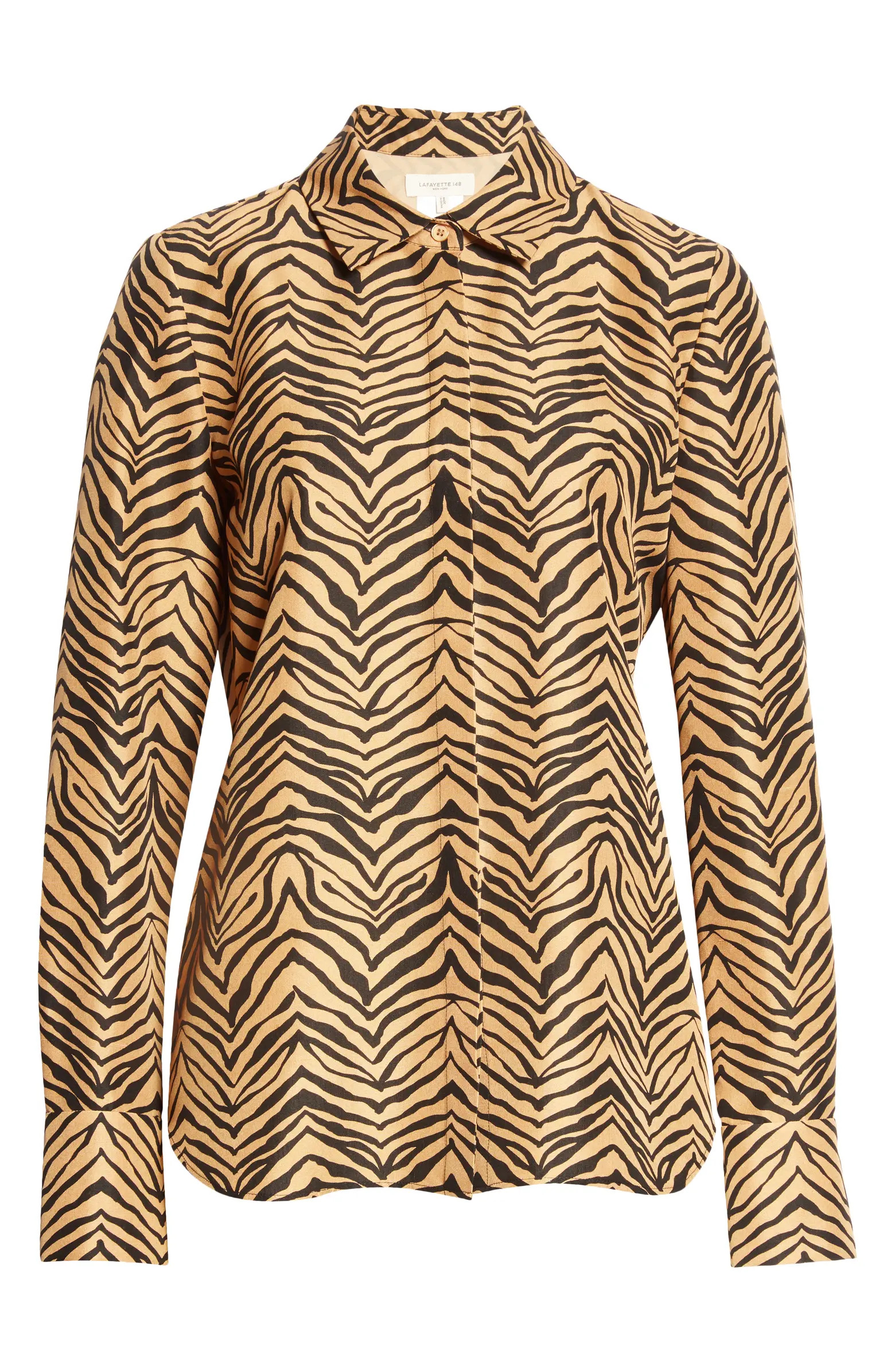 Scottie Zebra Print Silk Blouse | Nordstrom