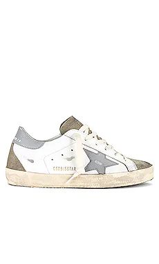 Golden Goose Super-Star Sneaker in White, Taupe, & Grey from Revolve.com | Revolve Clothing (Global)