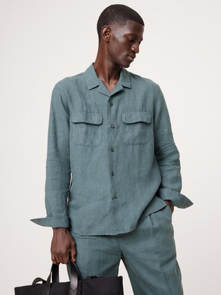 Standard-Fit Linen Resort Shirt | Banana Republic (US)