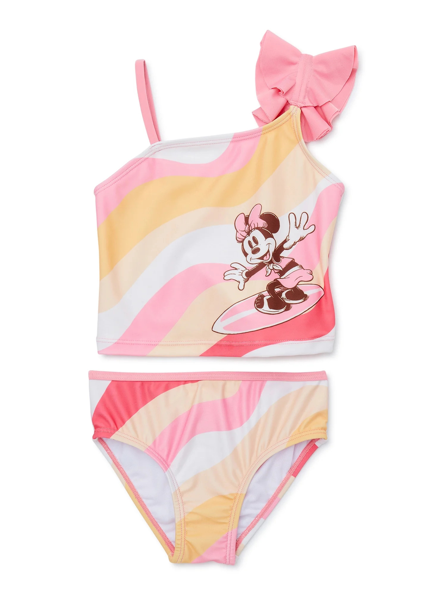 Character Toddler Girl Ruffle-Strap Tankini Swim Set, Sizes 12M-5T - Walmart.com | Walmart (US)
