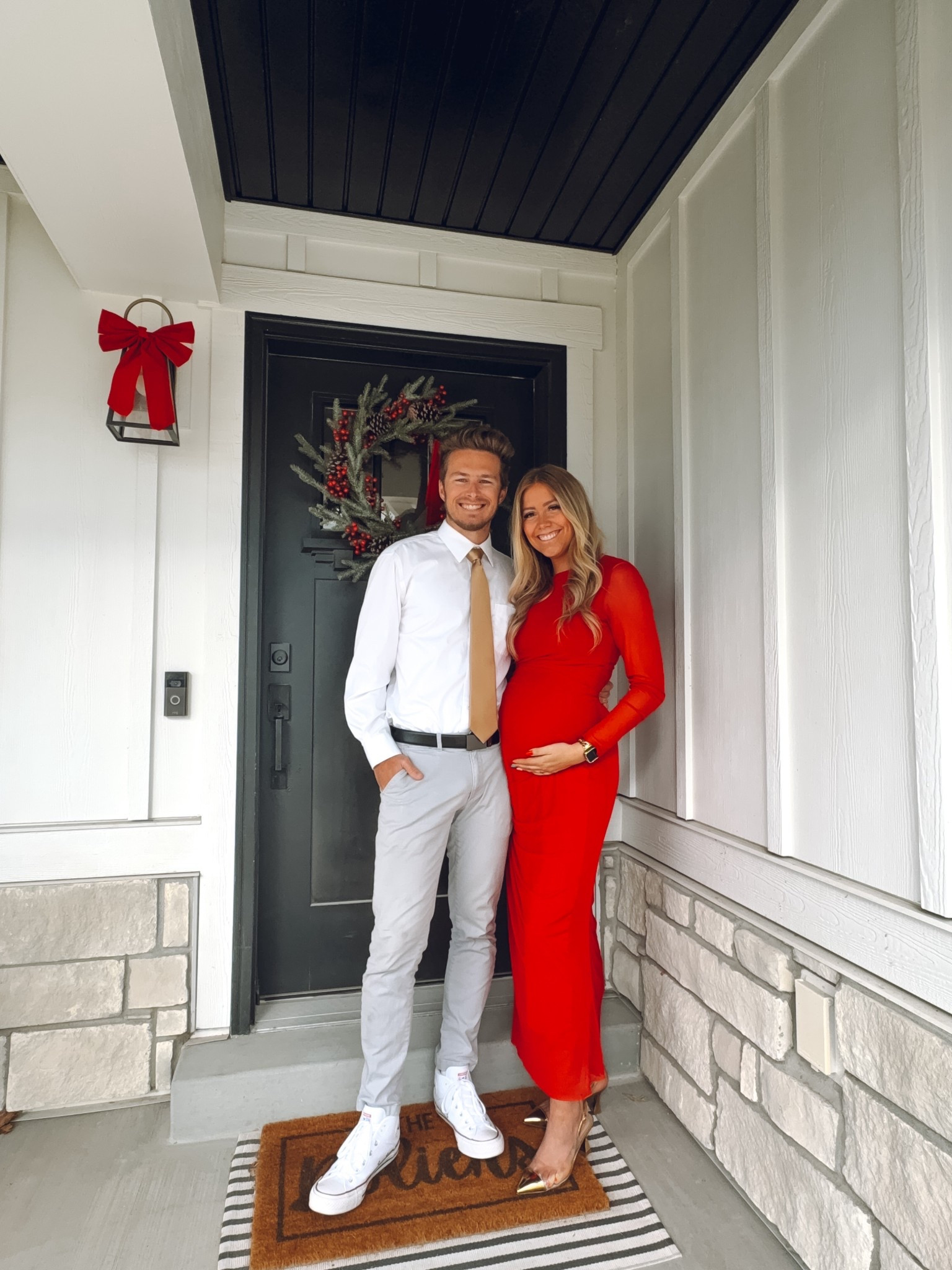 Christmas church outfits 🎄

my dress: sized up one to an L for the bump but didn’t need to cause it’s stretchy, should’ve stuck with my usual size M
my heels: size up half

| Christmas outfits | his and hers | couple outfits | mens fashion | womens fashion | bump friendly | pregnant | holiday outfits 

#LTKBump #LTKMens #LTKHoliday