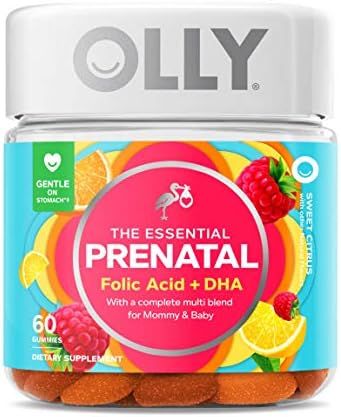 OLLY Prenatal Multivitamin Gummy, Supports Healthy Growth and Brain Development, Folic Acid, Vita... | Amazon (US)