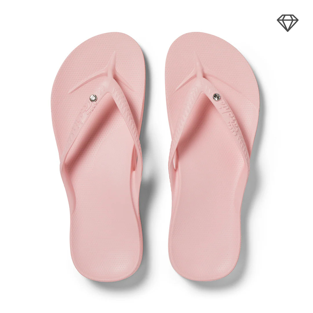 Arch Support Flip Flops - Classic - Crystal Pink | Archies Footwear US