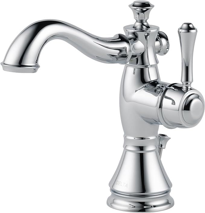 Delta Faucet Cassidy Single Hole Bathroom Faucet, Single Handle Bathroom Faucet Chrome, Bathroom ... | Amazon (US)