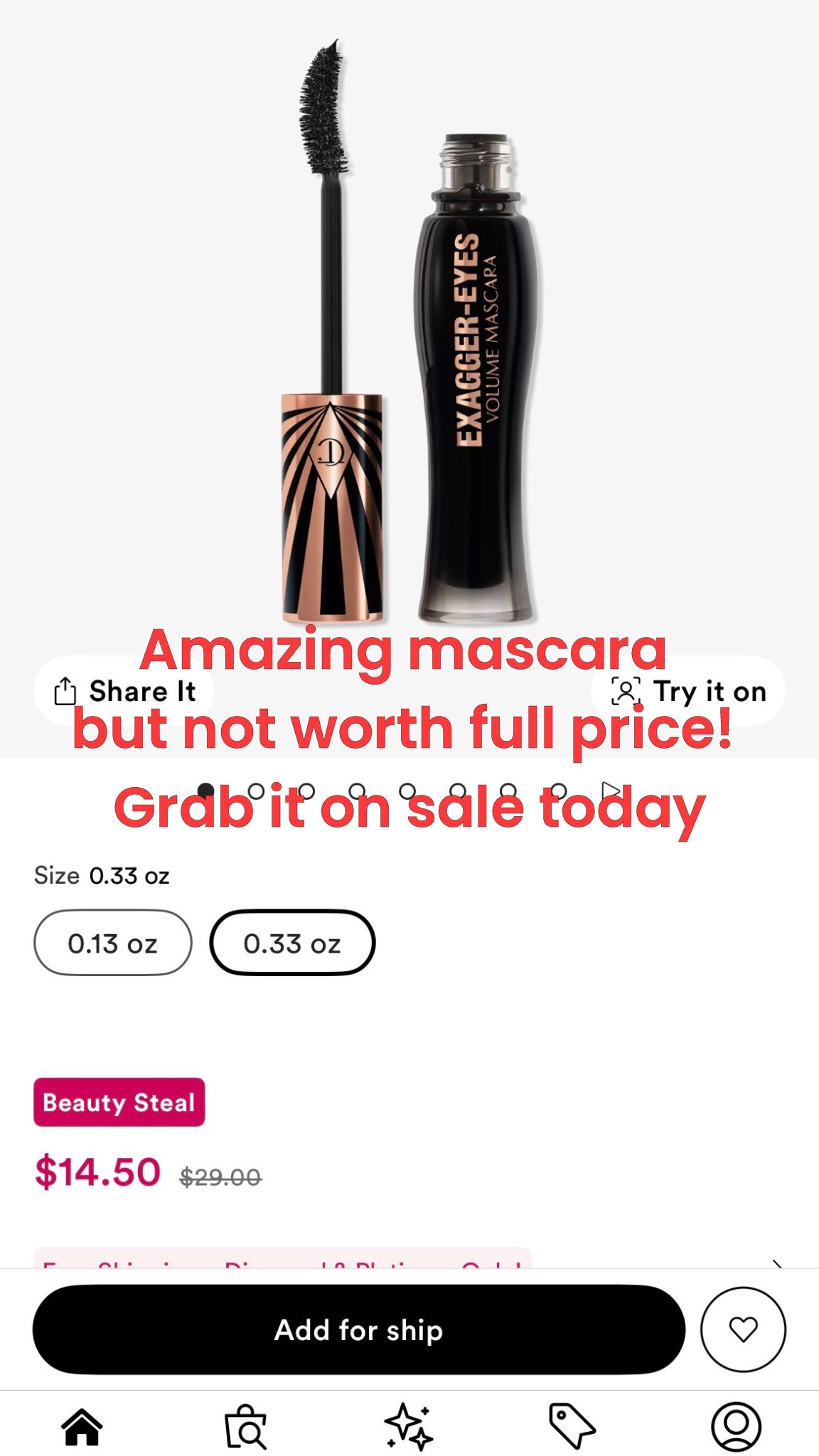 Mascara that’s amazing but not worth full price! Grab it on sale 

#mascara #ultasale #beautysale #makeupsale

#LTKBeauty #LTKgrwm #LTKSaleAlert