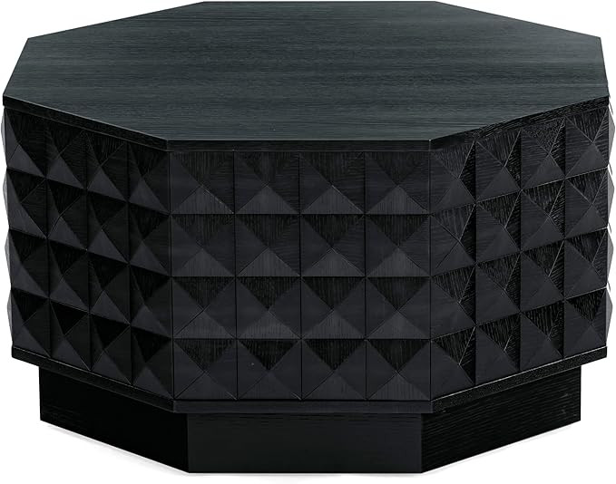 SAFAVIEH Couture Collection - Patty Black Octagon Coffee Table, Modern Fully Assembled Accent Coc... | Amazon (US)