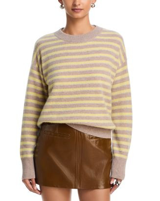 100% Cashmere Brushed Stripe Crewneck Sweater - Exclusive | Bloomingdale's (US)