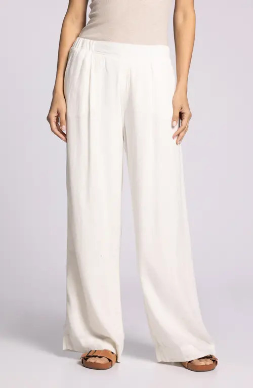Thread & Supply Anastasia Linen Blend Wide Leg Pants in White at Nordstrom, Size Large | Nordstrom